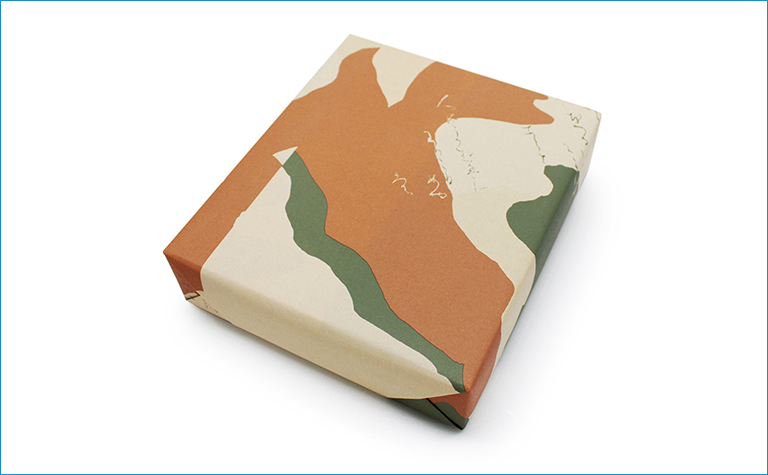 「国産竹100％」の包装紙