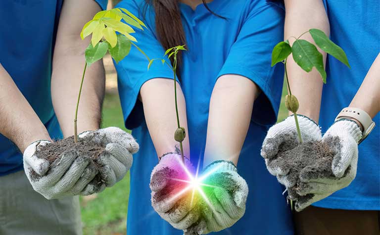 未来を育てる入社式・植樹式