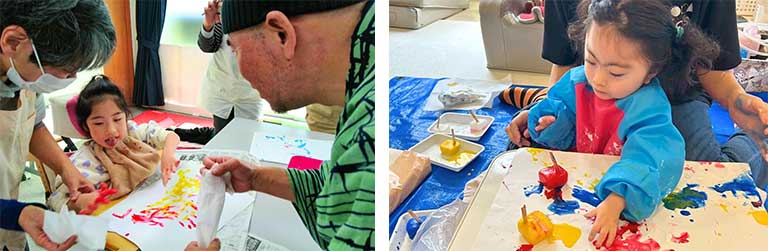 お絵描きの様子