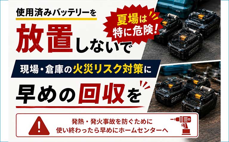 夏場のバッテリー回収啓発期間スタート