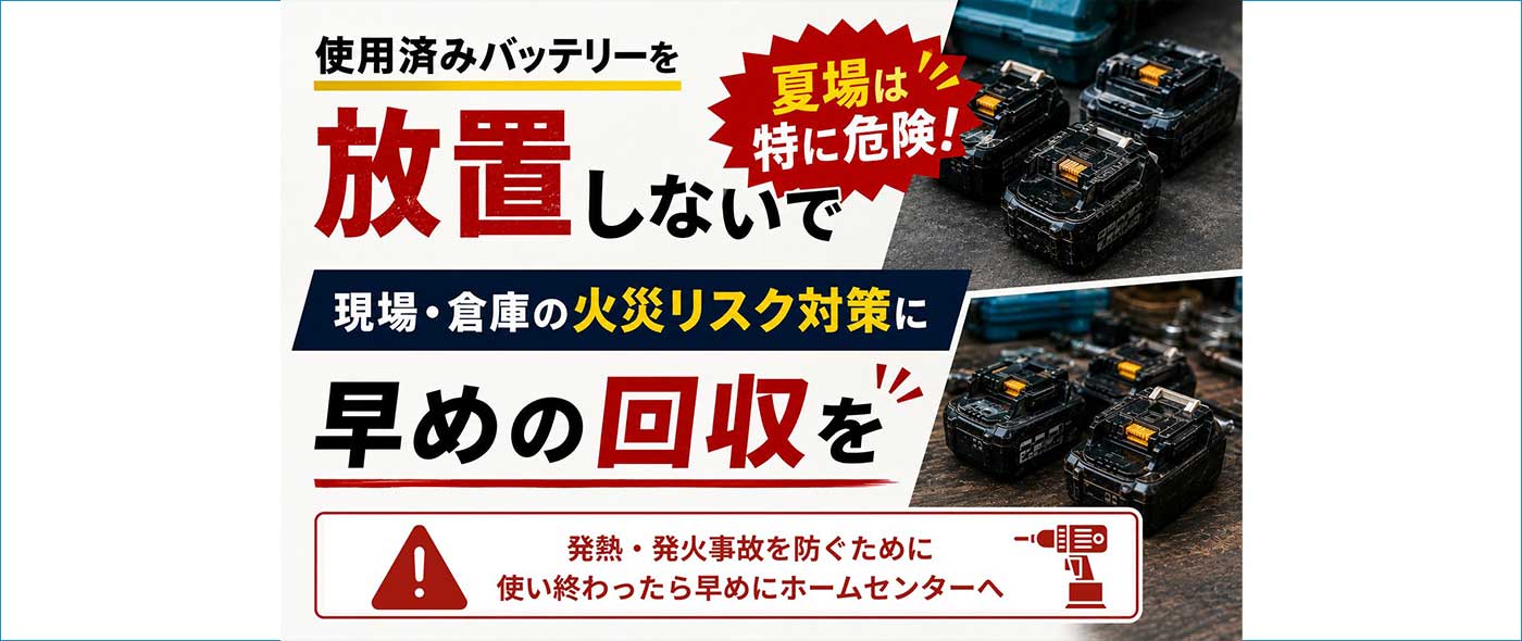 夏場のバッテリー回収啓発期間スタート