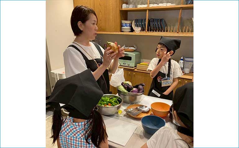 料理体験の様子