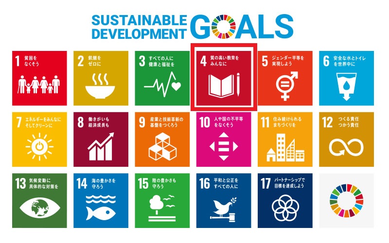 SDGs目標4「質の高い教育をみんなに」